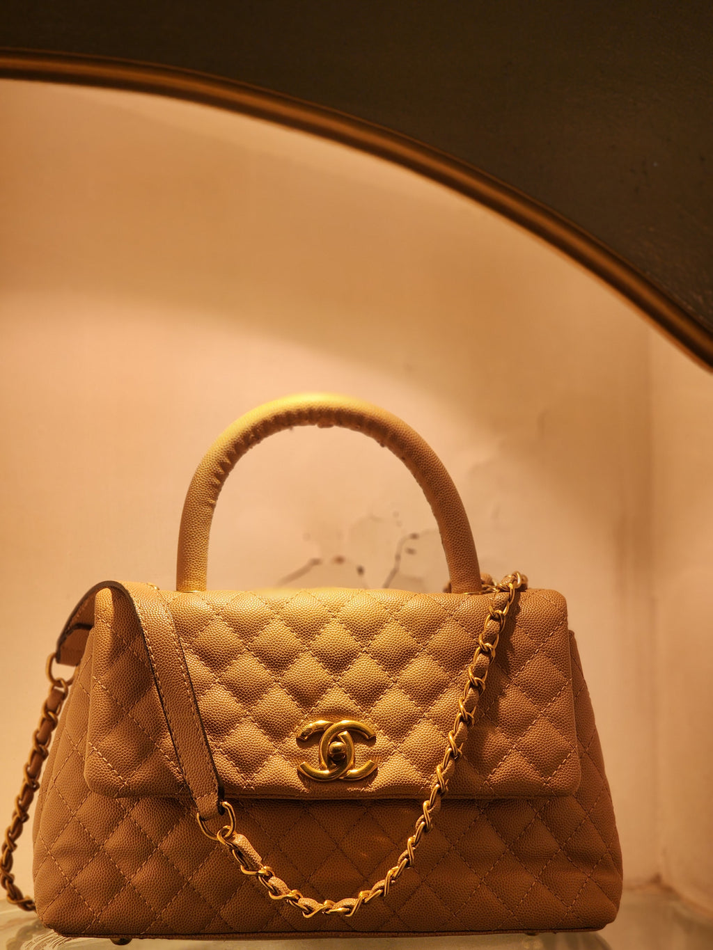 CHANEL BIEGE LIZARD EMBOSSED