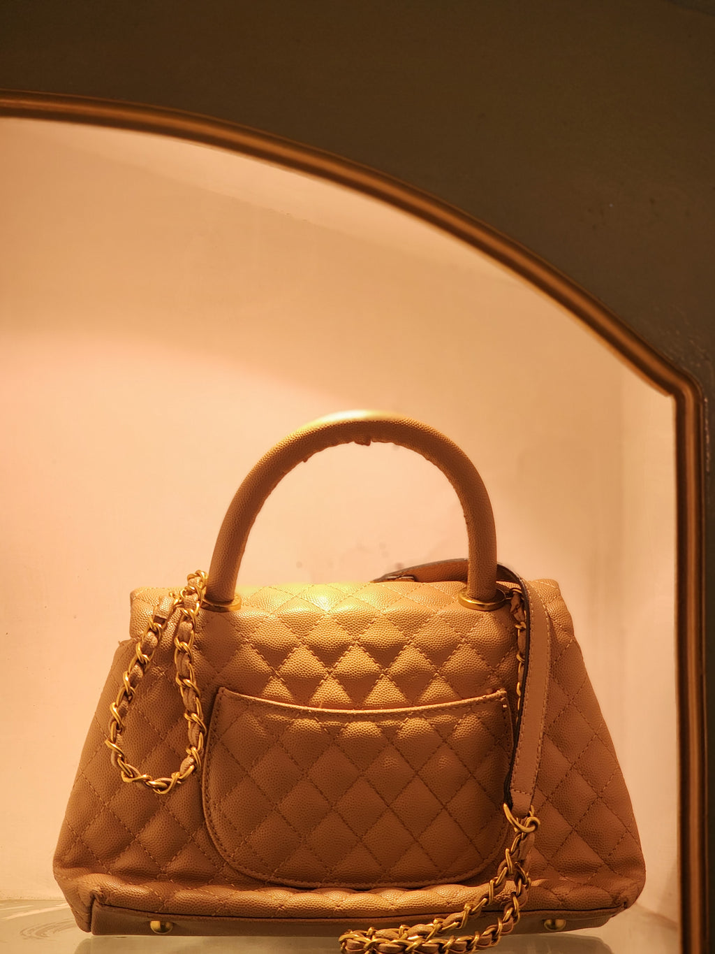 CHANEL BIEGE LIZARD EMBOSSED